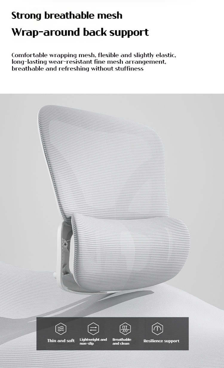 Silla Ergonómica de Oficina con Soporte Lumbar y Reclinación