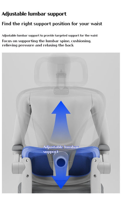 Silla Ergonómica de Oficina con Soporte Lumbar y Reclinación