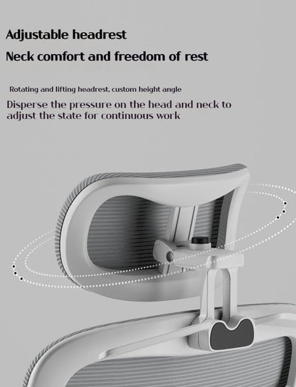 Silla Ergonómica de Oficina con Soporte Lumbar y Reclinación
