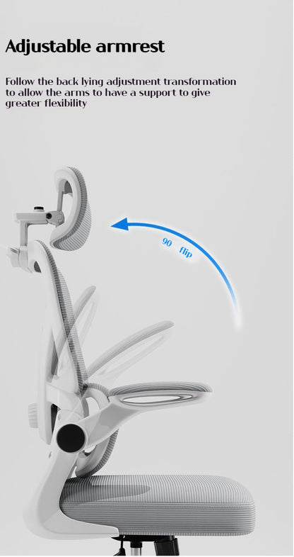 Silla Ergonómica de Oficina con Soporte Lumbar y Reclinación