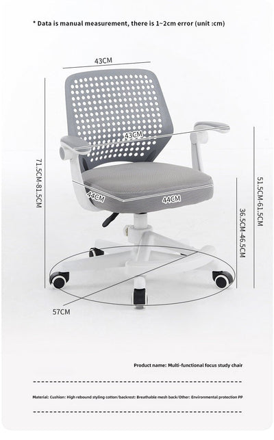 Silla ergonómica infantil de estudio ajustable
