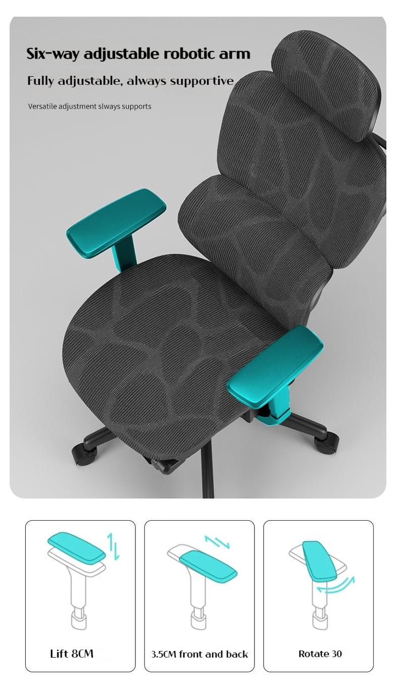 Silla Ergonómica Reclinable con Reposapiés y Soporte Lumbar
