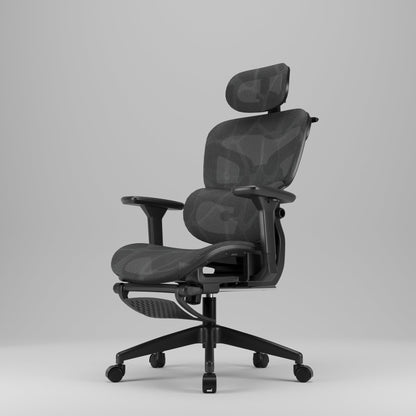 Silla Ergonómica Reclinable con Reposapiés y Soporte Lumbar