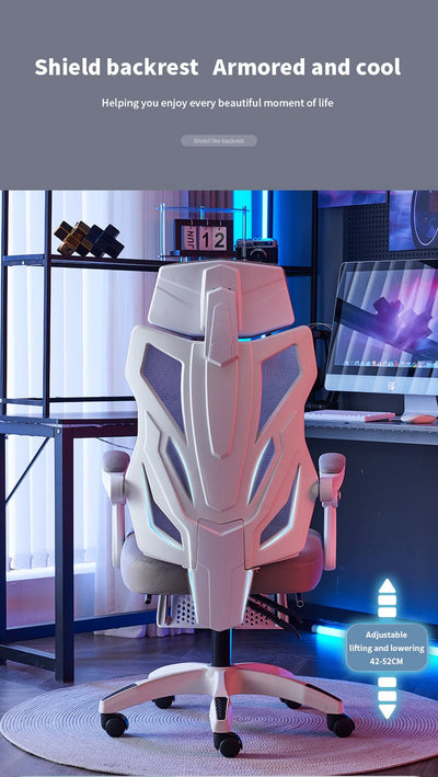 Silla Gamer Ergonómica Reclinable Reposapiés Soporte Lumbar