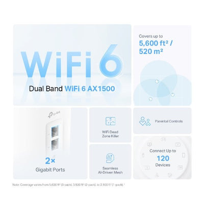Sistema Mesh Wi - Fi 6 TP - Link Deco X10 AX1500 Pack 3