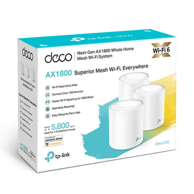 Sistema WiFi 6 Mesh TP-Link Deco X20 AX1800 Pack X3
