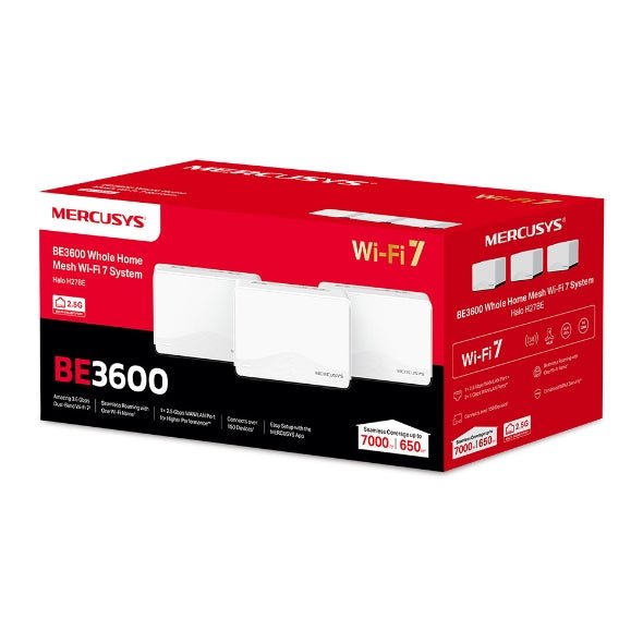 Sistema WiFi Mesh WiFi 7 Mercusys Halo H27BE BE3600 3 Pack