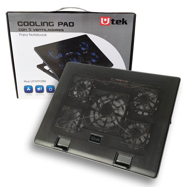 Soporte Notebook Gamer 5 Ventiladores 12cm Ultra SilenciosoUtekItems Digital Spa – Tecnología, Hogar y Fitness en un solo lugar