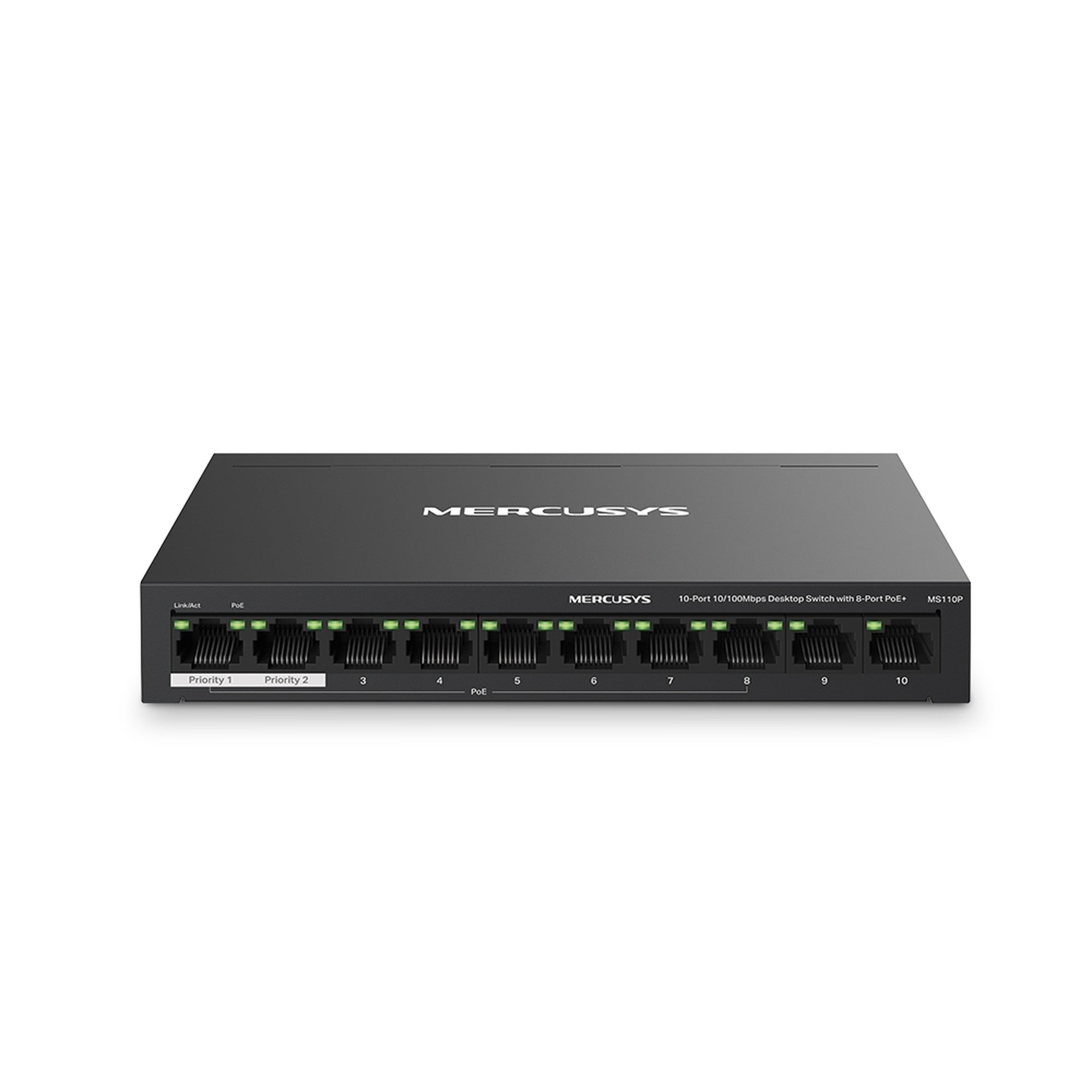 Switch 10 Puertos 8 PoE+ 65W MS110P 100 Mbps