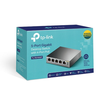 Switch 5 Puertos 4 PoE+ Gigabit Tp - Link TL - SG1005P