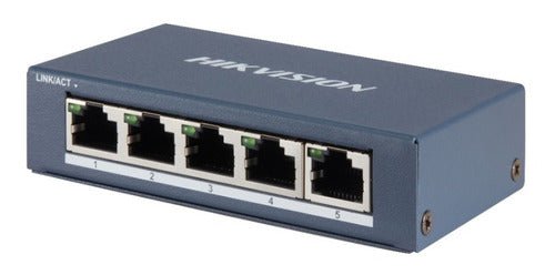 Switch 5 Puertos Gigabit 10/100/1000 Hikvision Metálico