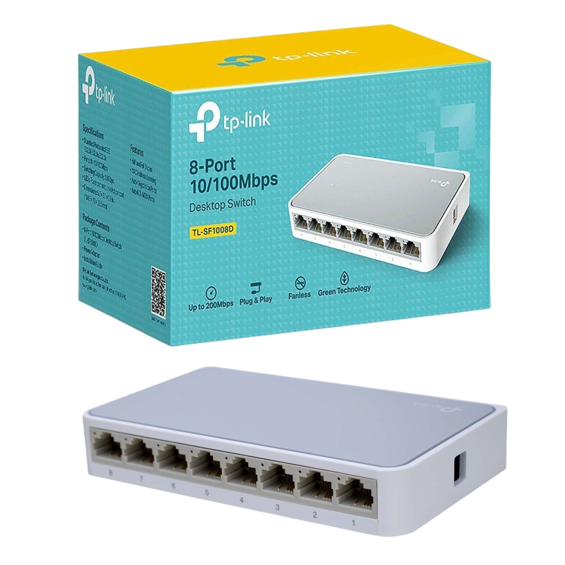 Switch 8 Puertos 10/100 Mbps TL - SF1008D TP - Link