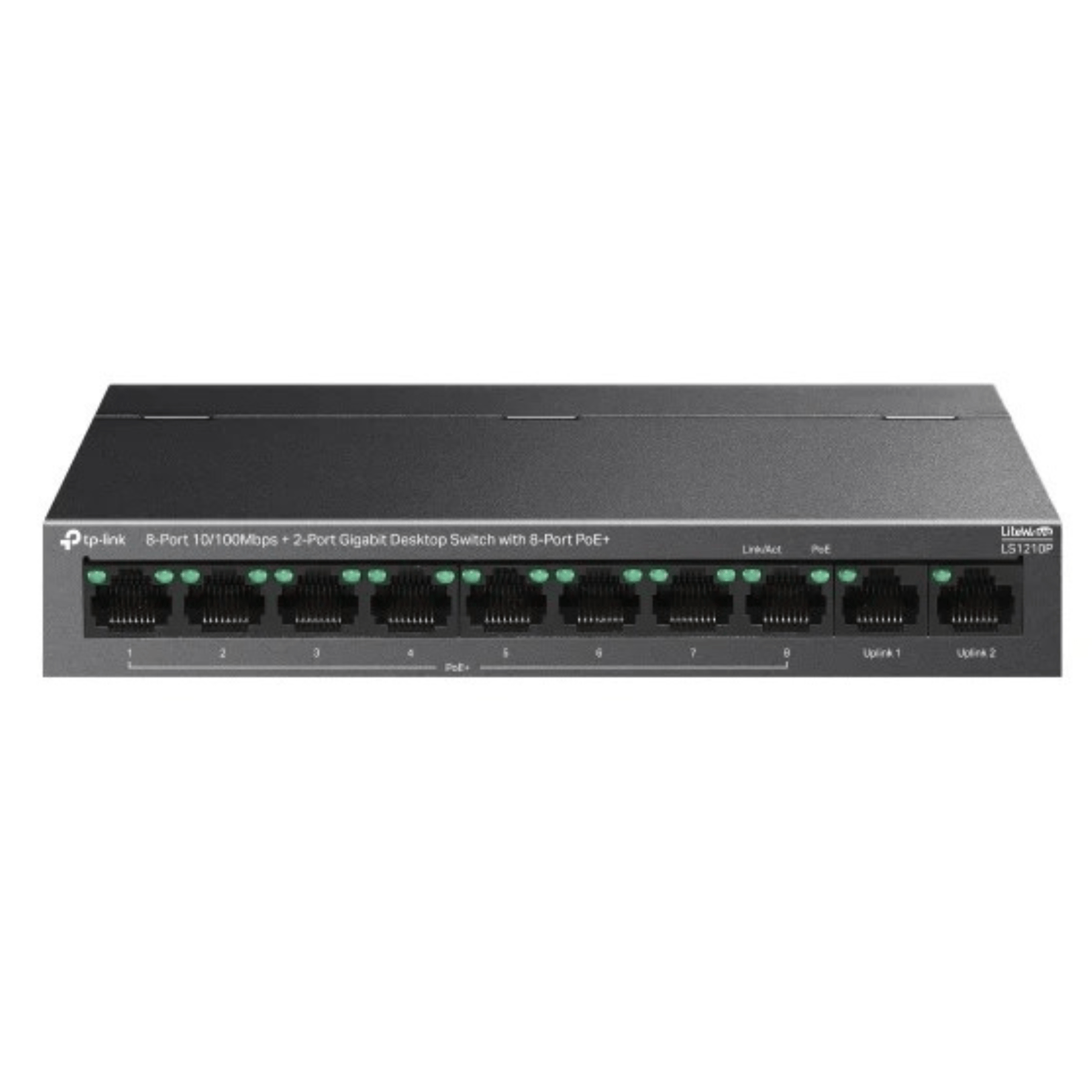 Switch 8 Puertos Poe+ 2 Uplink Gigabit Tp - link Ls1210p
