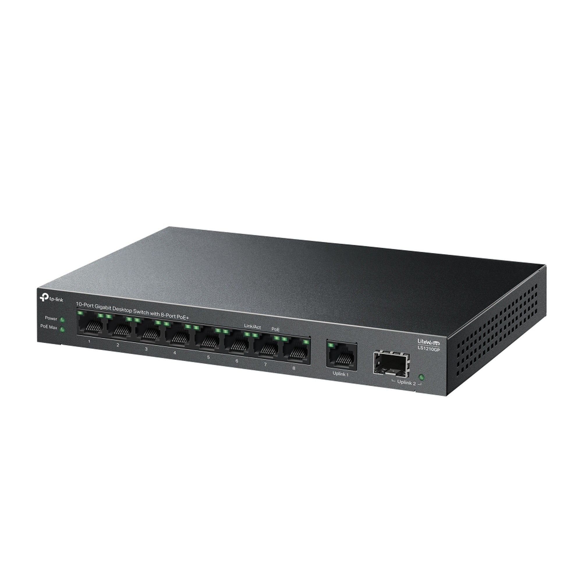Switch Gigabit 10 Puertos TP - Link LS1210GP 8 PoE+ 1 SFP
