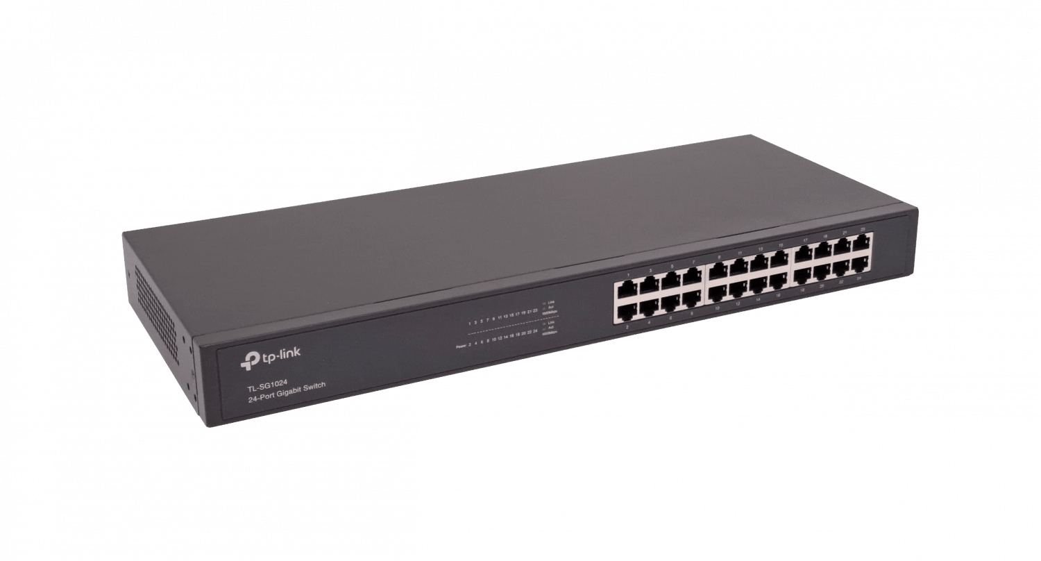 Switch Gigabit 24 Puertos Metal TL - SG1024 RackeableTP - LinkItems Digital Spa – Tecnología, Hogar y Fitness en un solo lugar