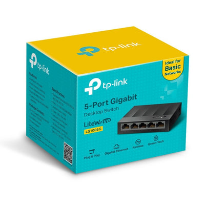 Switch TP - Link LS1005G 5 Puertos Gigabit Plug & Play