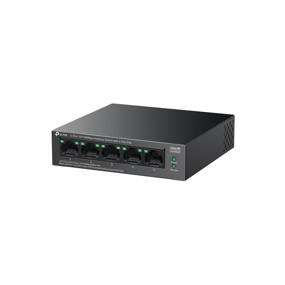 Switch TP - Link LS105LP 5 Puertos 4 PoE 10/100MbpsTP - LinkItems Digital Spa – Tecnología, Hogar y Fitness en un solo lugar