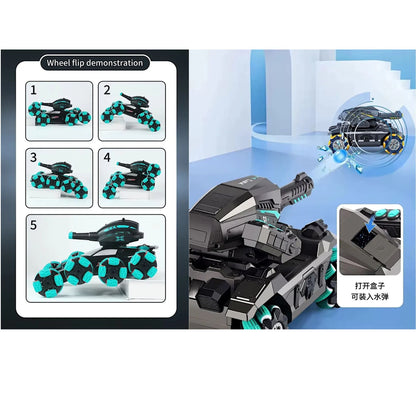 Tanque con Control Remoto Lanza Bolitas de Gel - Luz y Sonido