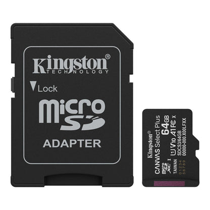 Tarjeta de memoria microSD Kingston 64GB G4 con adaptador