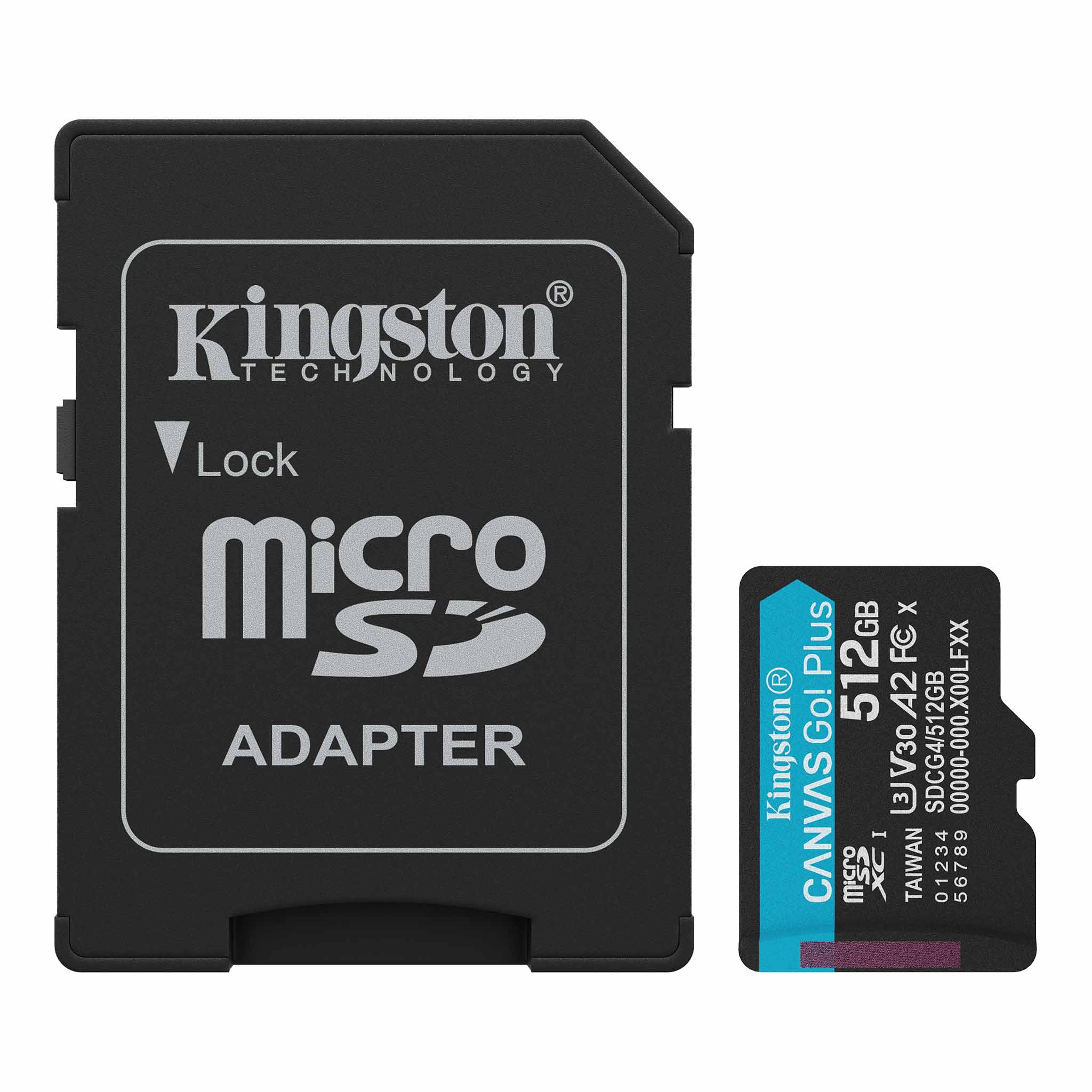 Tarjeta microSD 512GB Kingston Canvas Go! Plus A2 V30