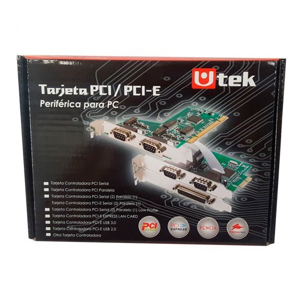 Tarjeta PCI Express Paralela Doble Bracket Utek UT - 2PCIESP