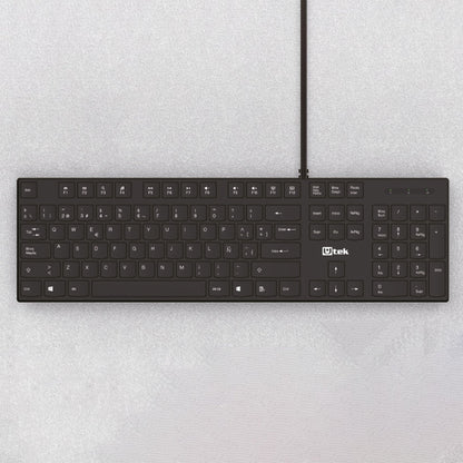 Teclado alámbrico USB multimedia tecla Slim UT - KB750