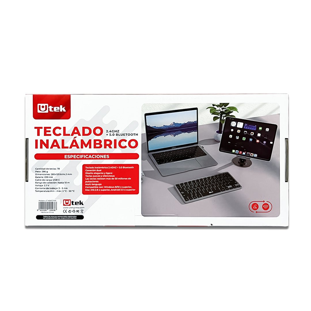 Teclado inalámbrico UTEK UT‑KBBT2100 multi dispositivo