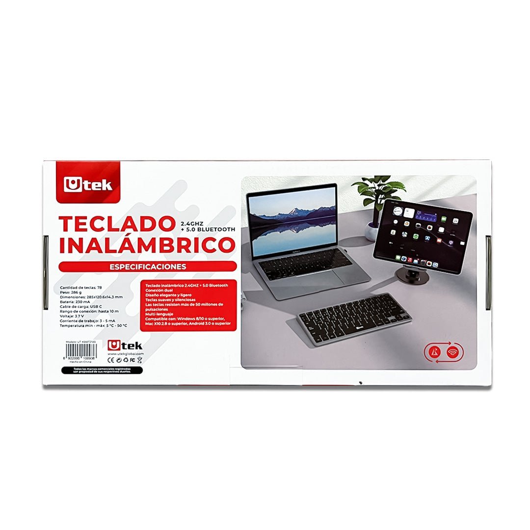Teclado inalámbrico UTEK UT‑KBBT2100 multi dispositivo