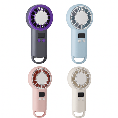 Ventilador Portátil con Pantalla Digital Recargable con Clip