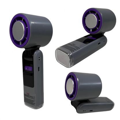 Ventilador Portátil con Pantalla Digital y Linterna LED