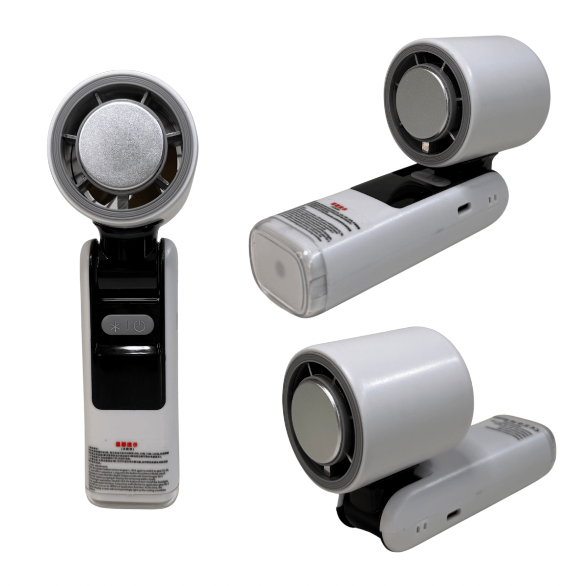 Ventilador Portátil con Pantalla Digital y Linterna LED