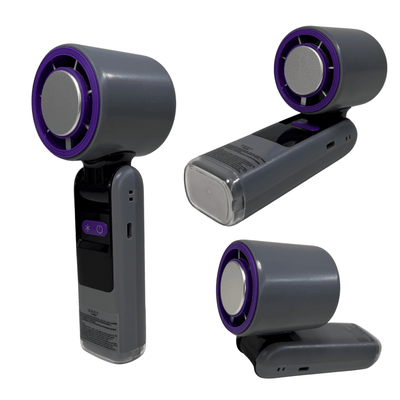 Ventilador Portátil con Pantalla Digital y Linterna LED