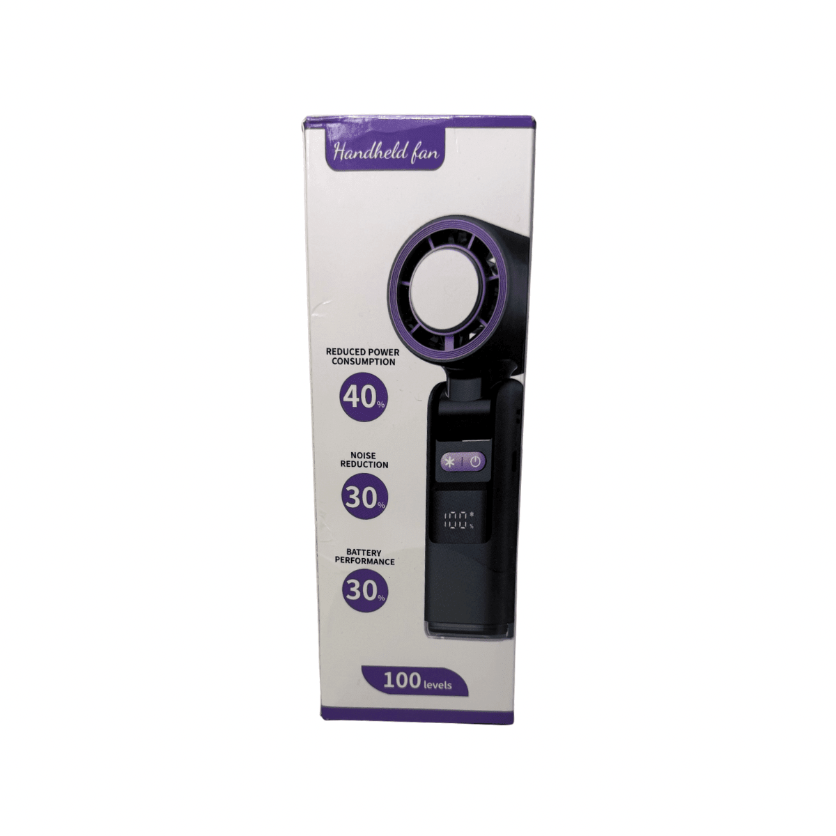 Ventilador Portátil con Pantalla Digital y Linterna LED