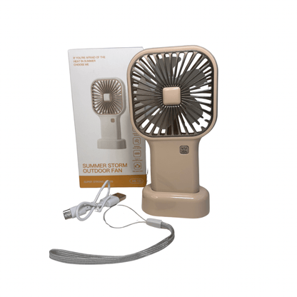 Ventilador Portátil Recargable de Mano y Escritorio USB MS - 121